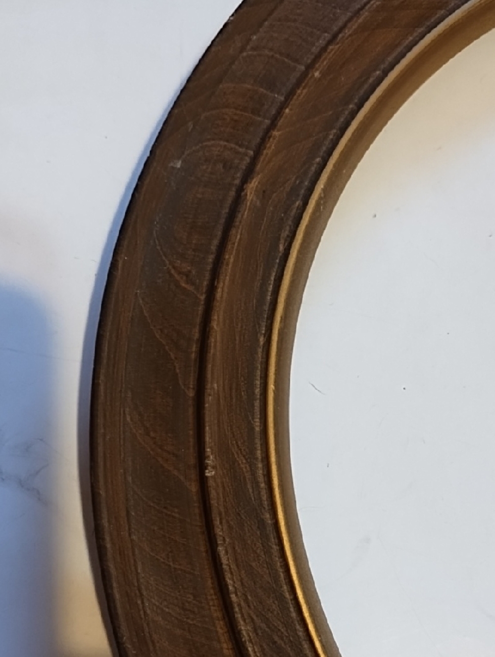 Round Wood Wall Frame - Dark Brown Finish - Picture 6 of 15